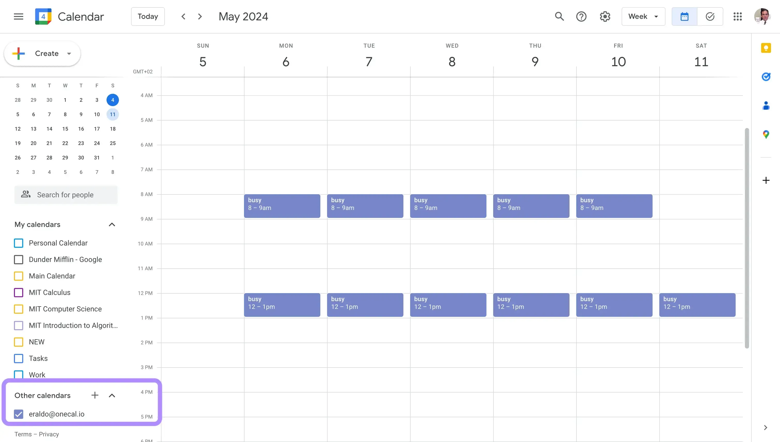 Google Calendar - imported calendar Google Calendar - imported calendar
