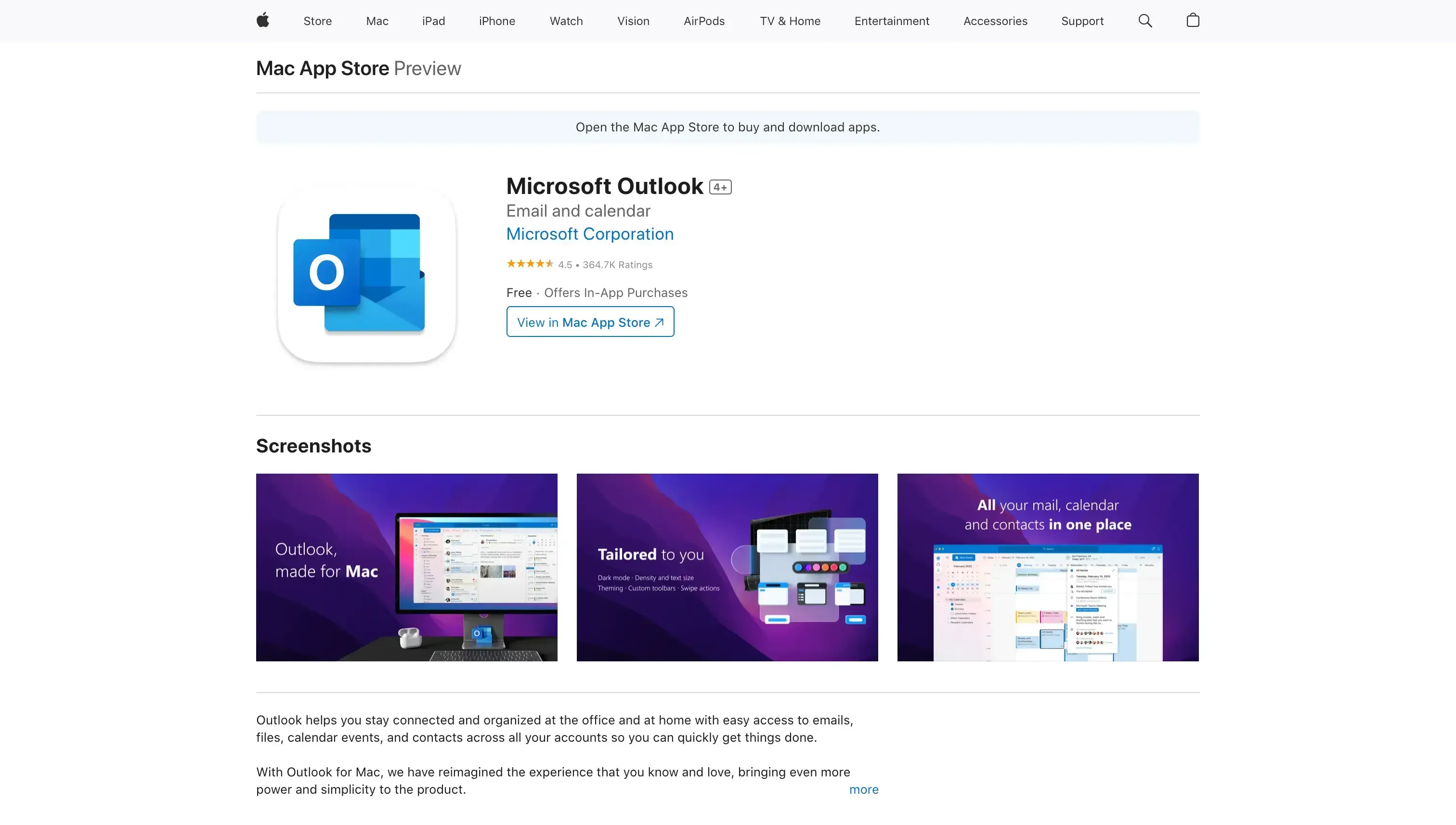 Outlook on the App Store Outlook on the App Store