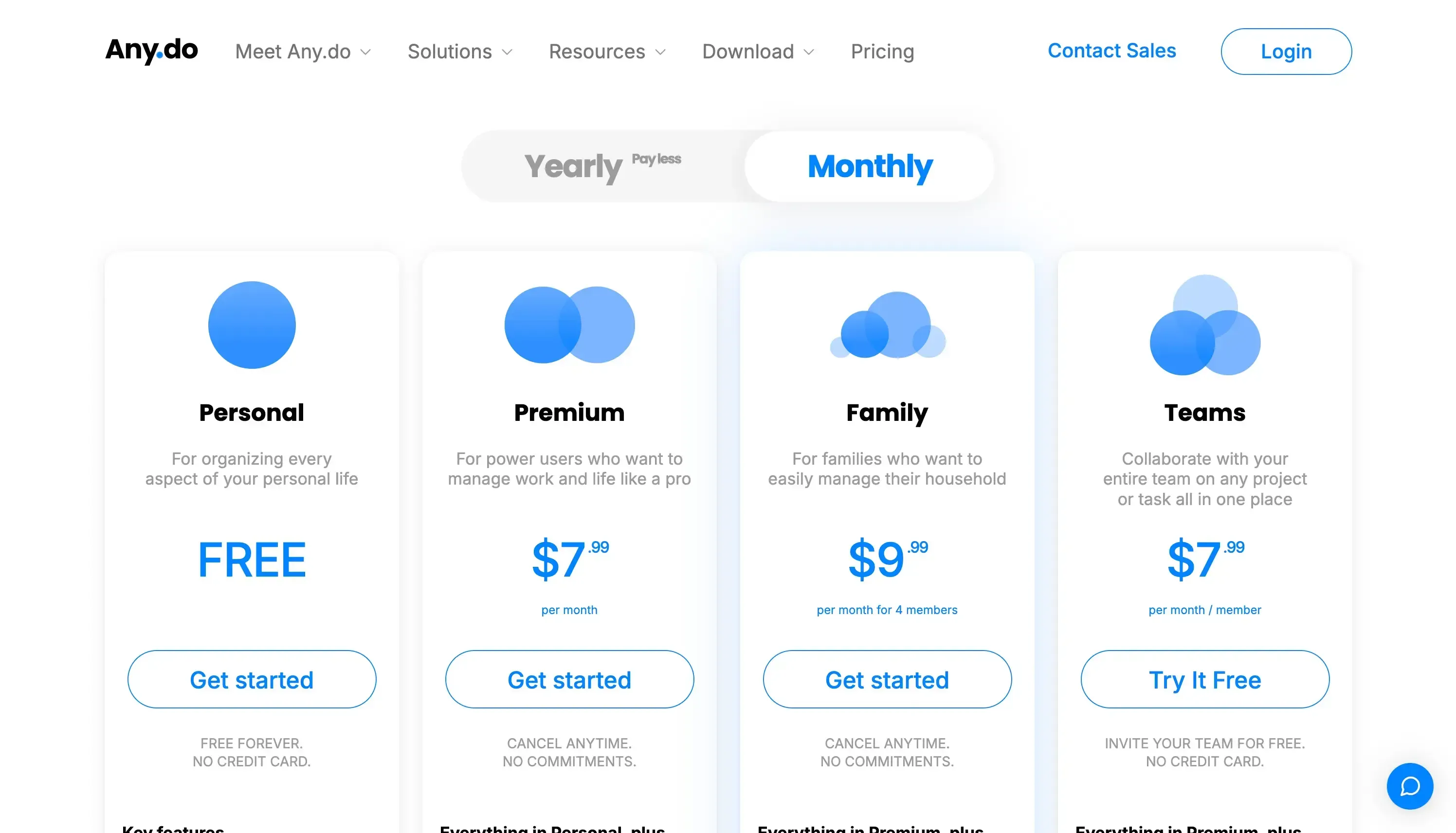 Any.do pricing page Any.do pricing page