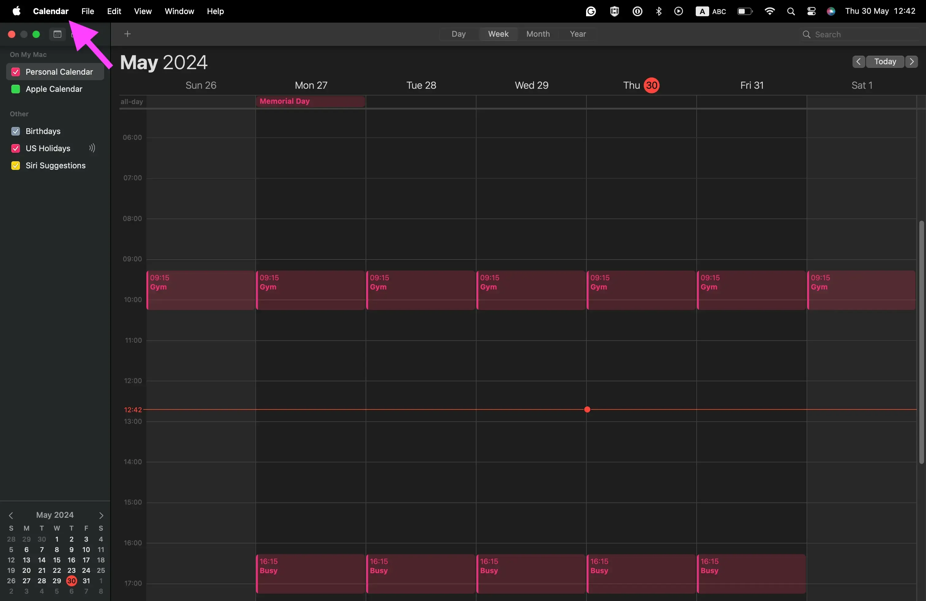 Apple Calendar Navbar Apple Calendar Navbar