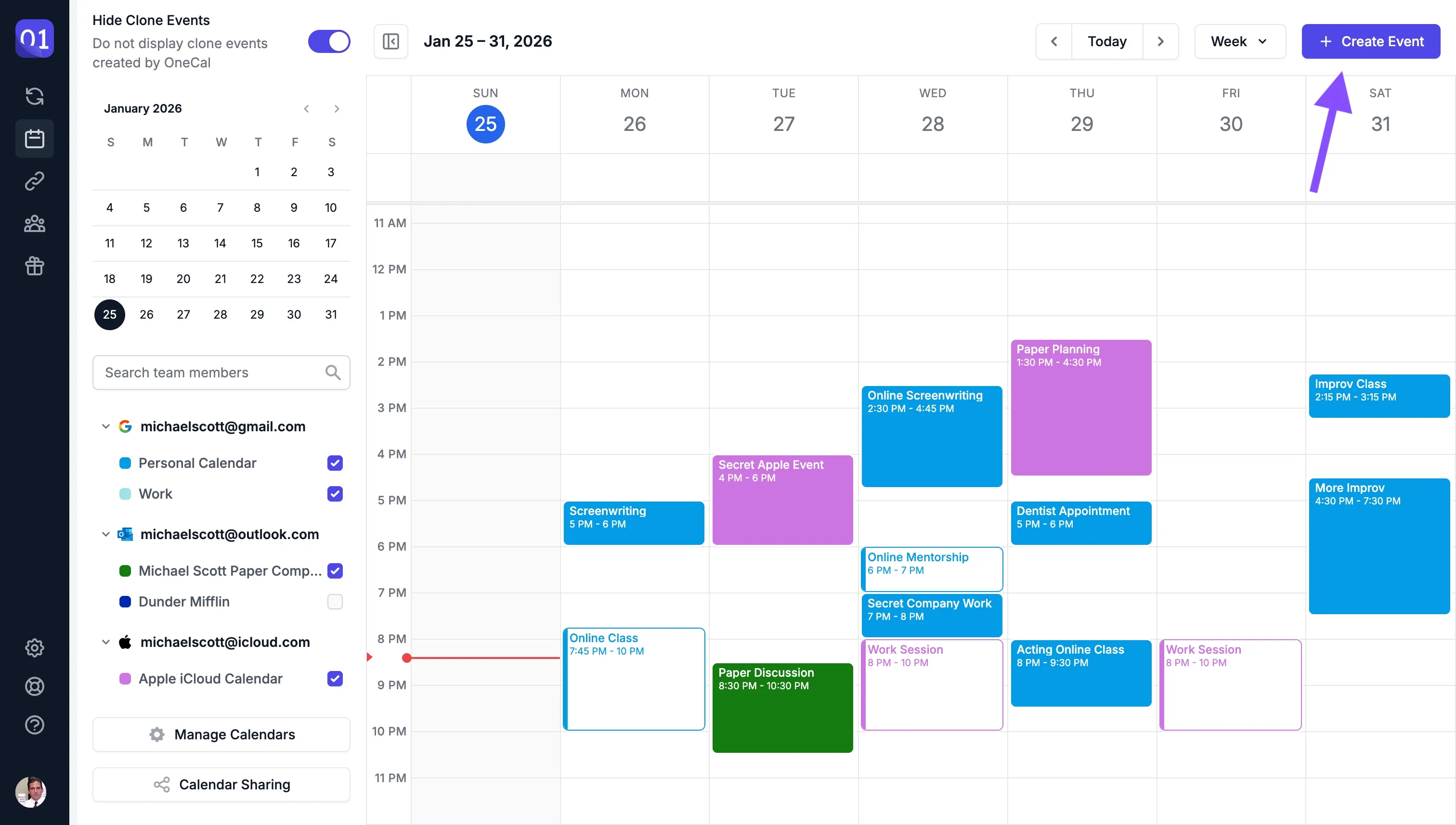 Create Event Button Create Event Button