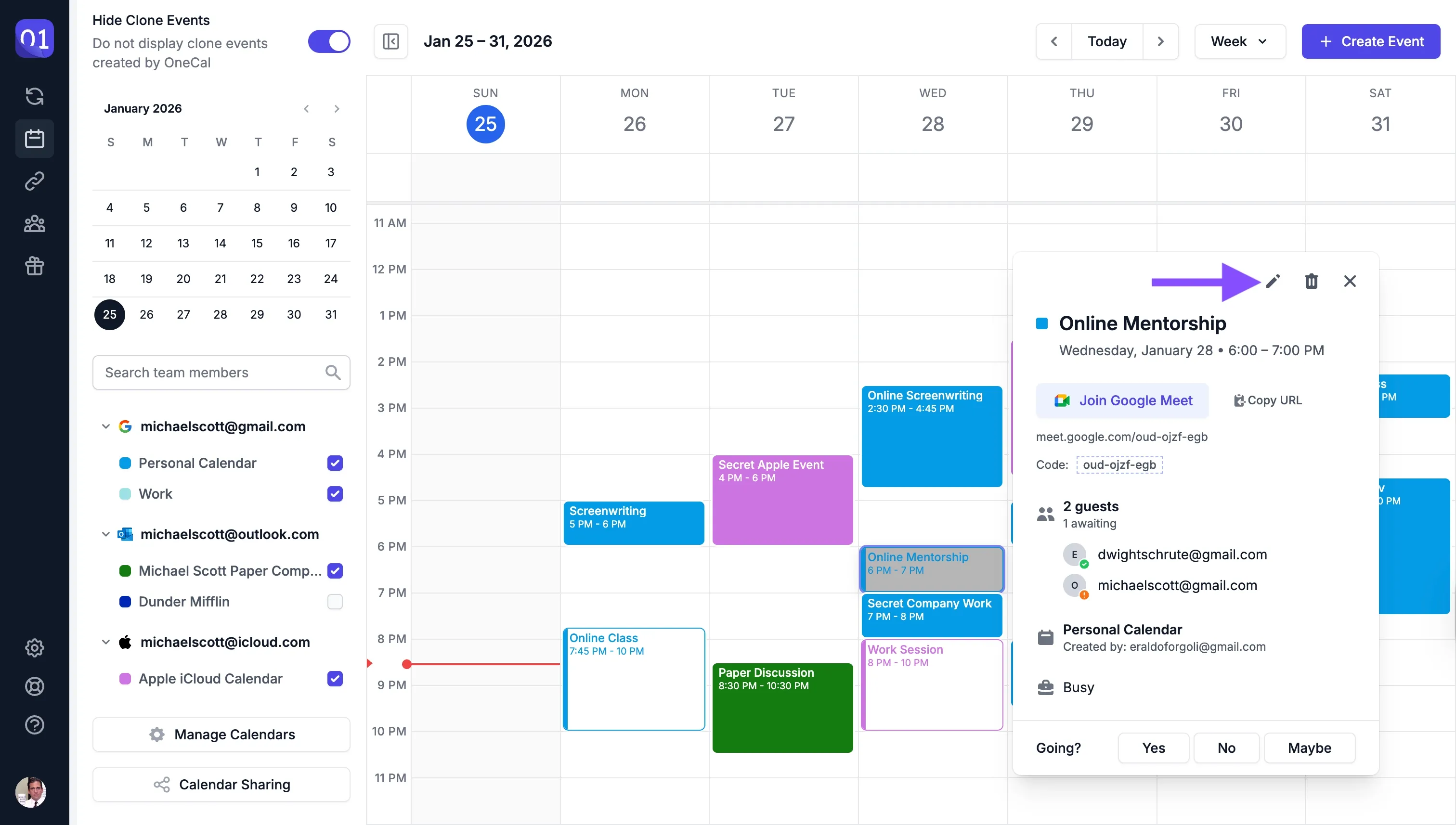 Edit Event Button Edit Event Button