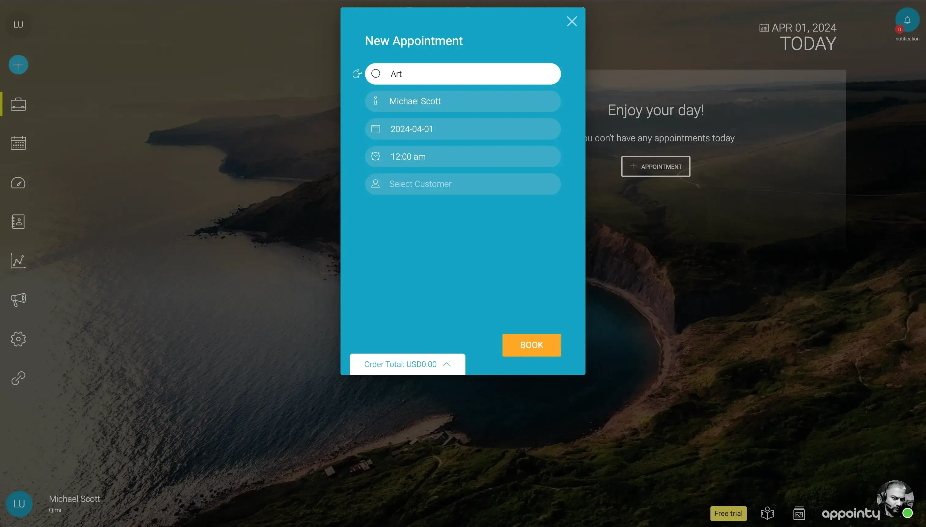 Appointly - Create new appointment Appointly - Create new appointment
