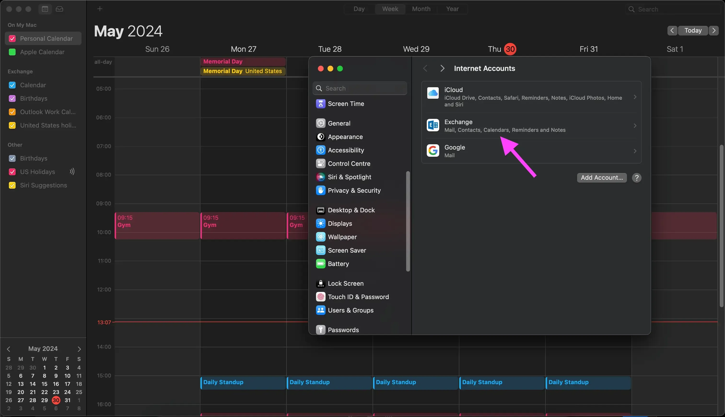 Apple Calendar - Select Outlook Account Apple Calendar - Select Outlook Account