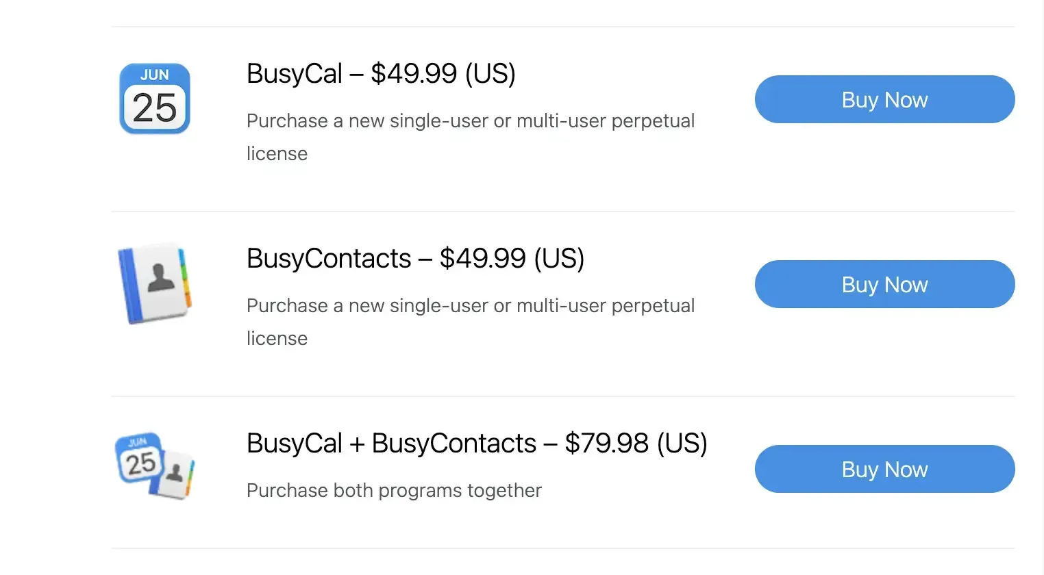 BusyCal Pricing BusyCal Pricing