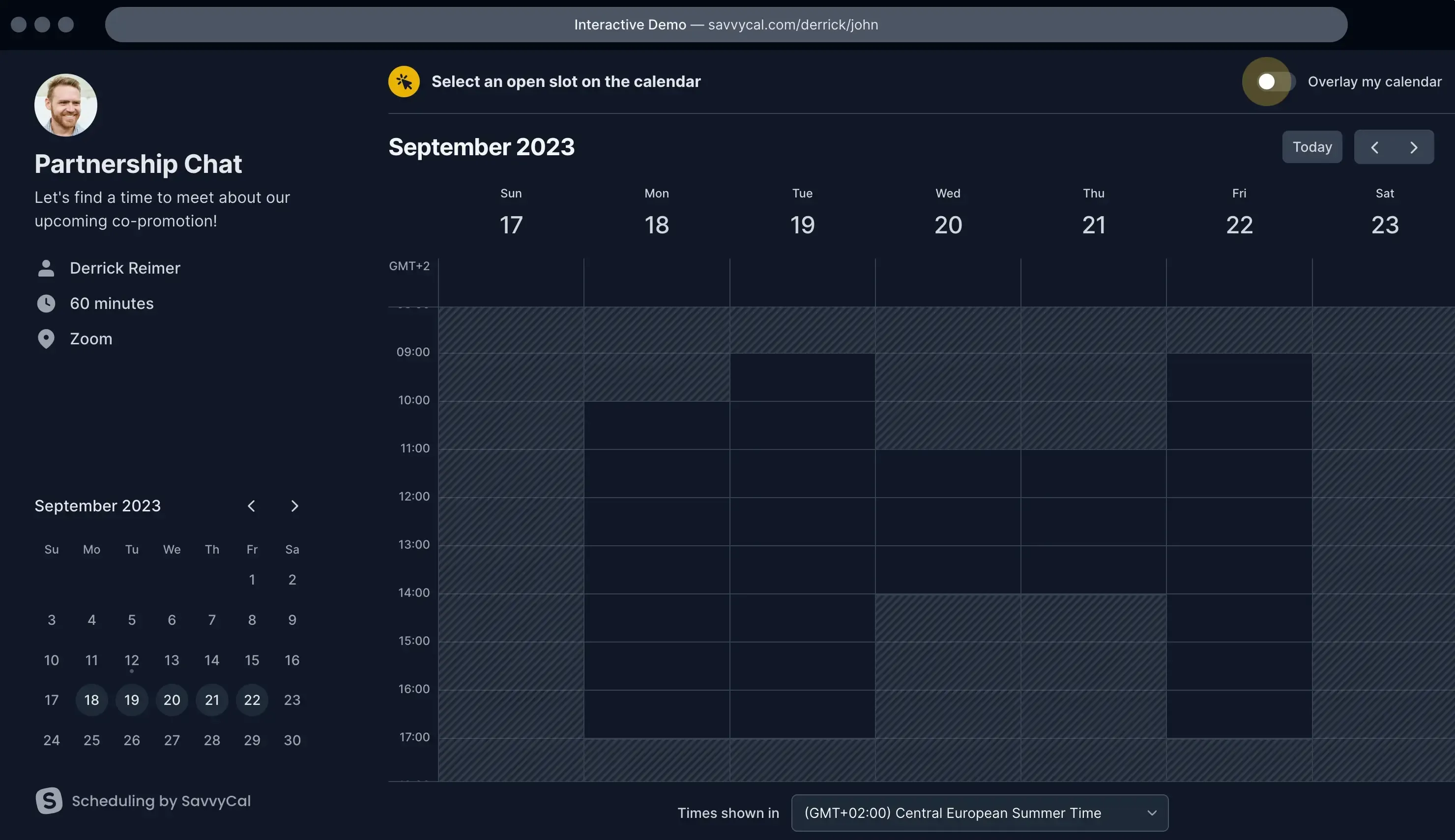 SavvyCal Scheduling Link SavvyCal Scheduling Link