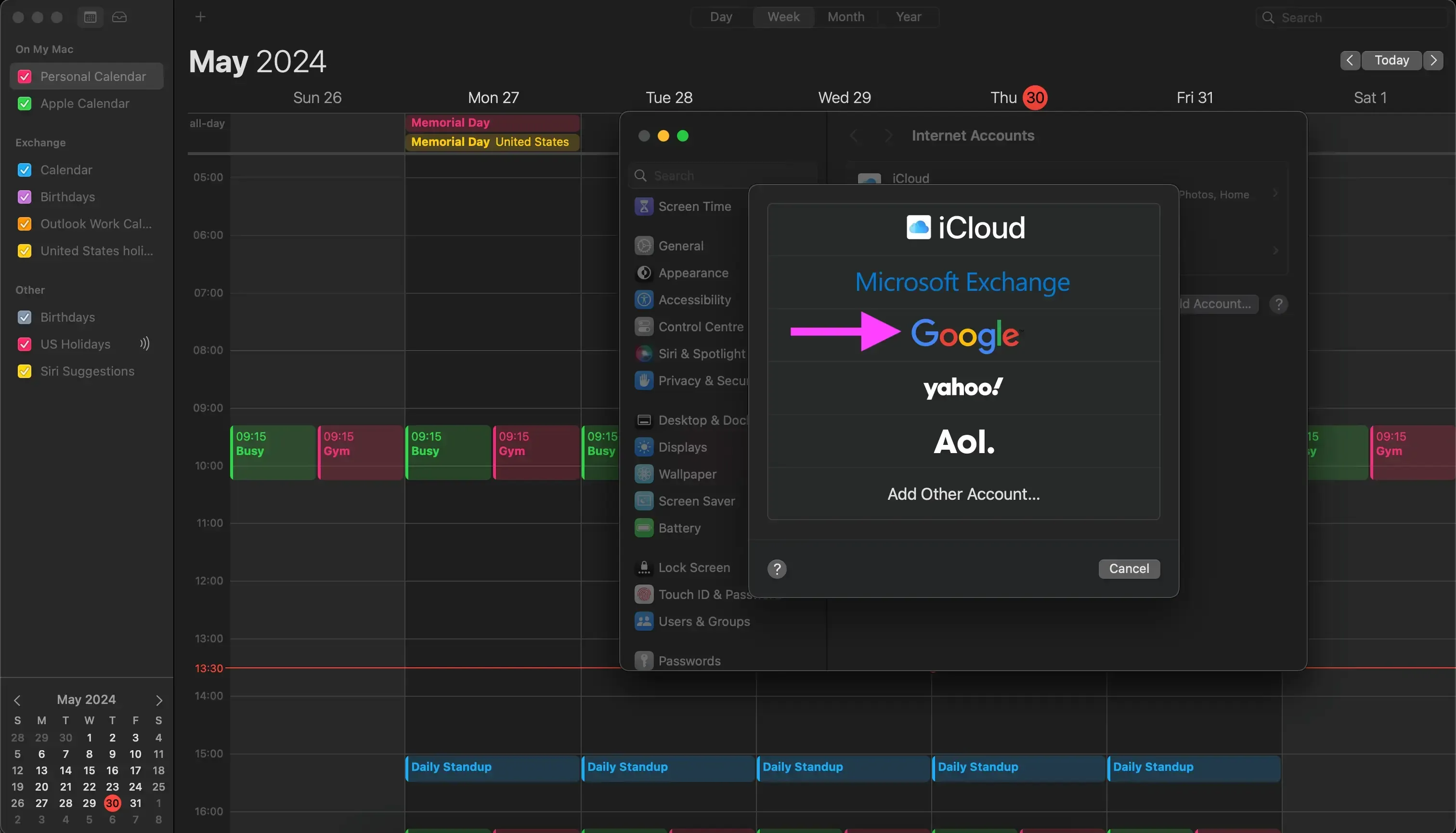Apple Calendar - Add Google Account Apple Calendar - Add Google Account