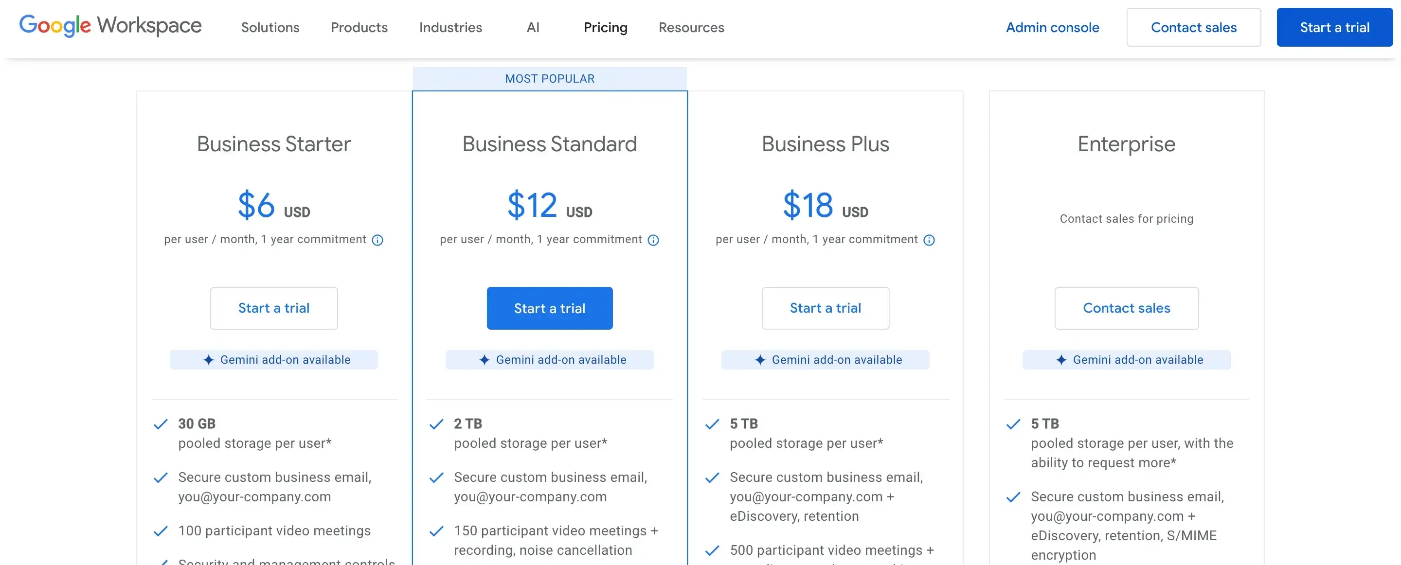 Google Workspace Pricing Google Workspace Pricing