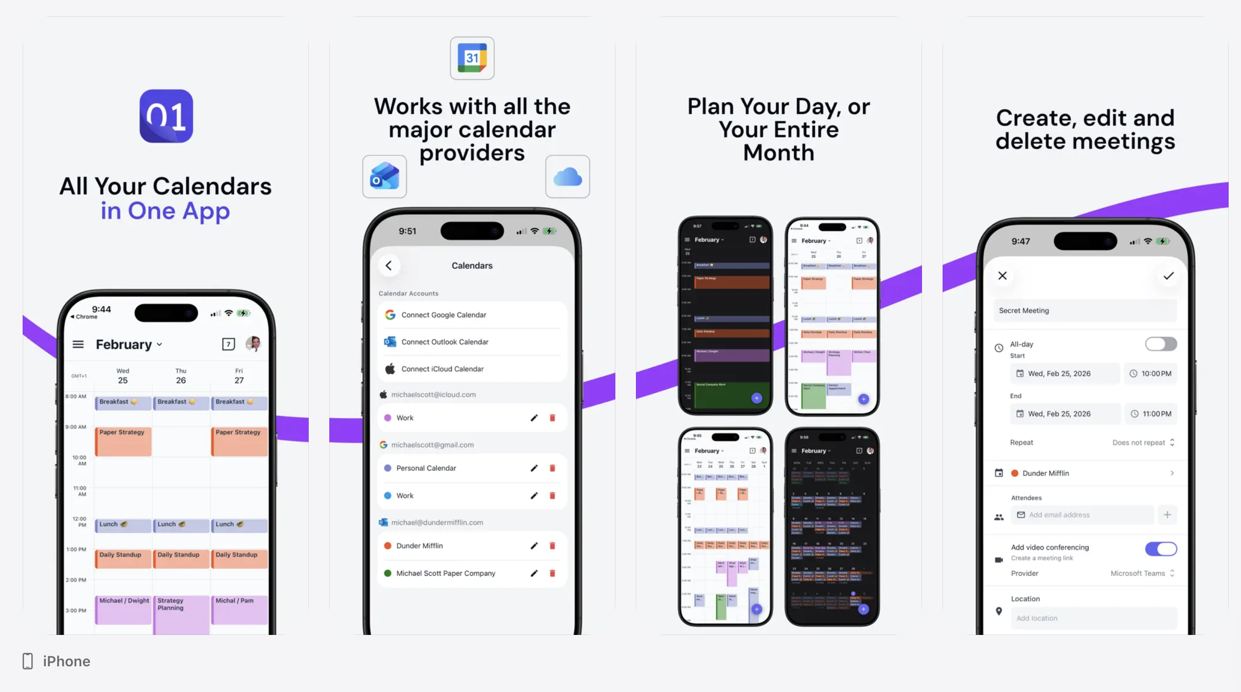 Illustrazione dell’app mobile OneCal