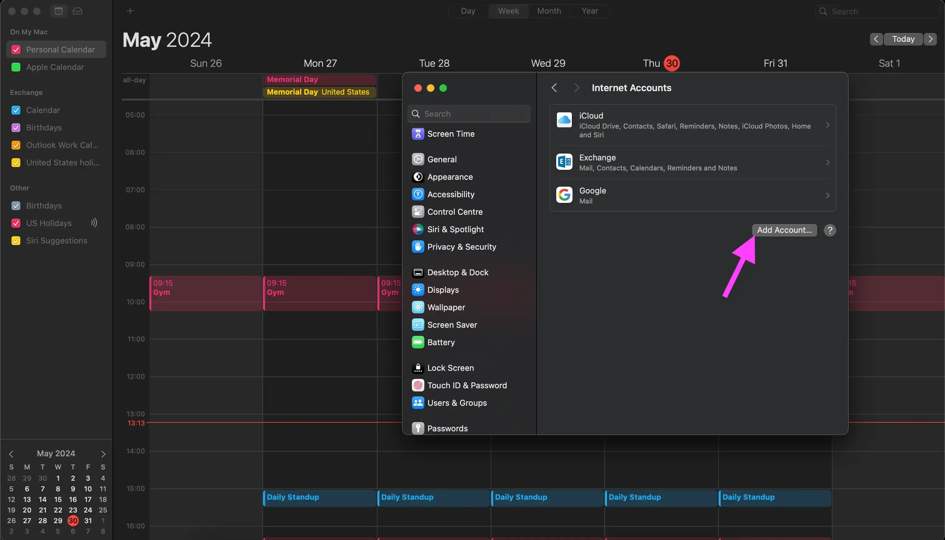 Apple Calendar - Add Account Apple Calendar - Add Account