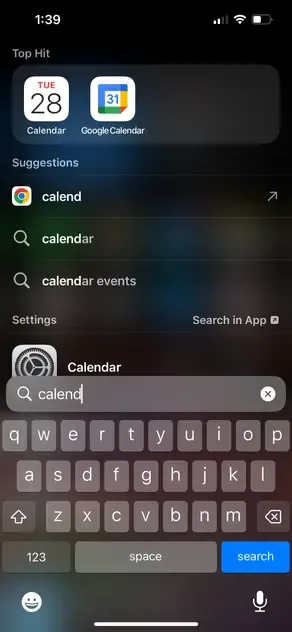 Apple Calendar - Find in iPhone Apple Calendar - Find in iPhone
