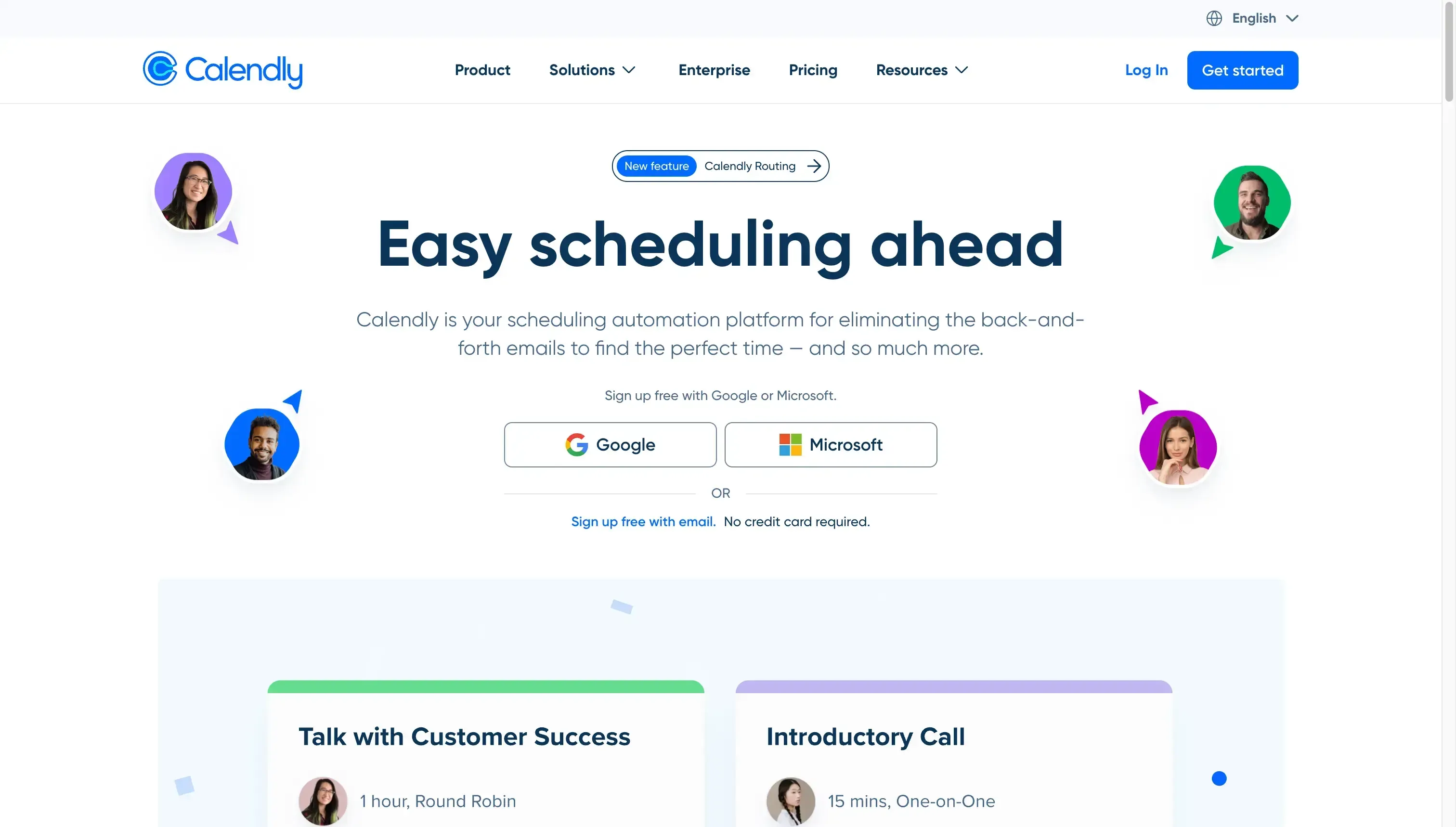 The Calendly Landing Page The Calendly Landing Page