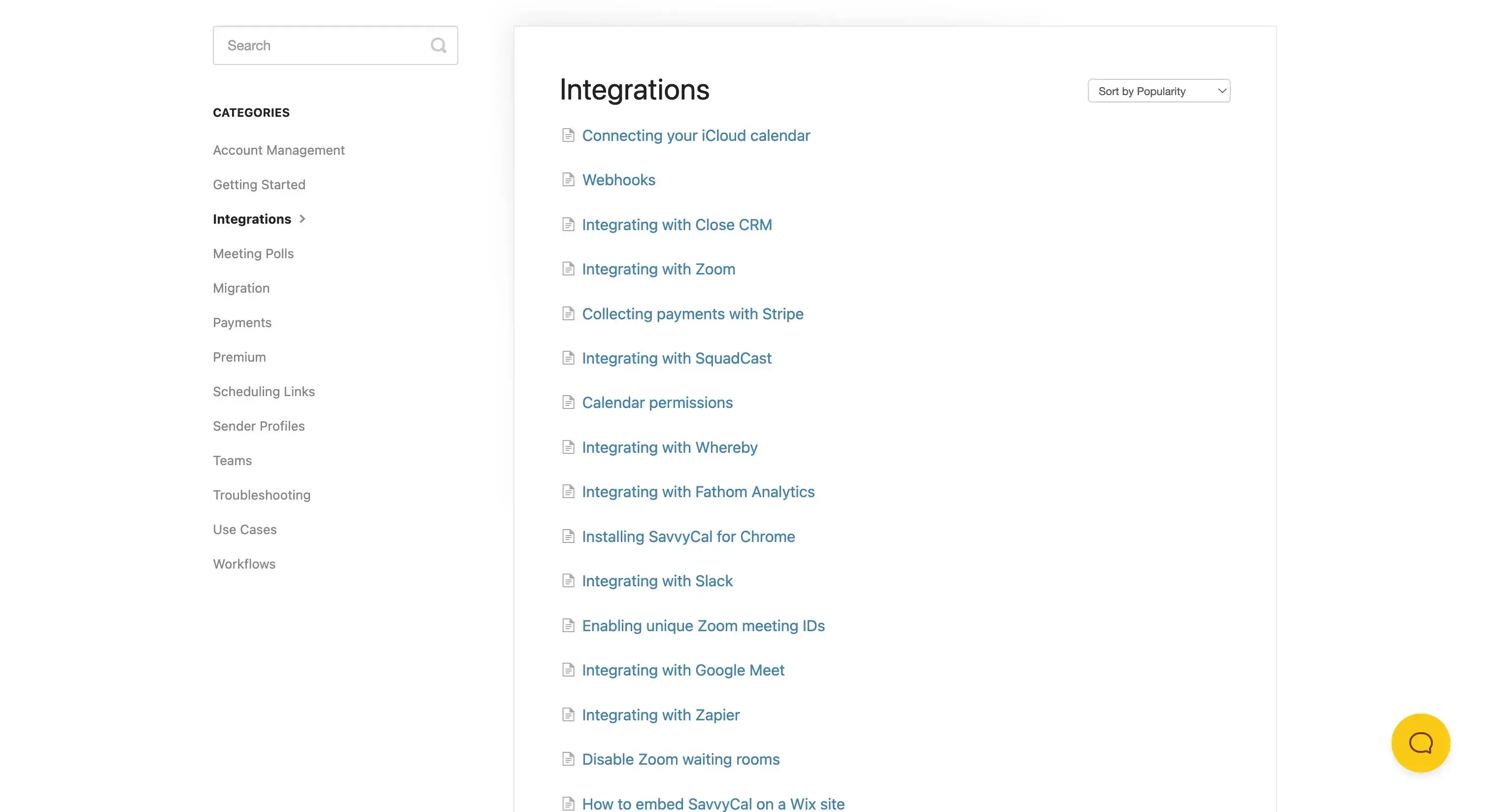 OneCal Integrations Page OneCal Integrations Page
