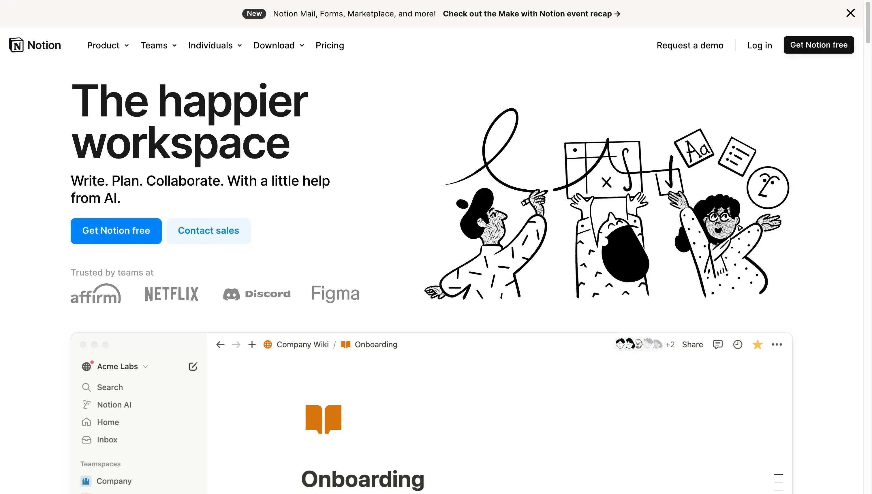 Notion Landing Page Notion Landing Page