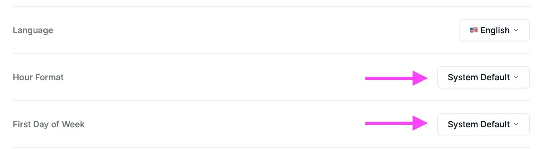 OneCal - First Day of Week format OneCal - First Day of Week format