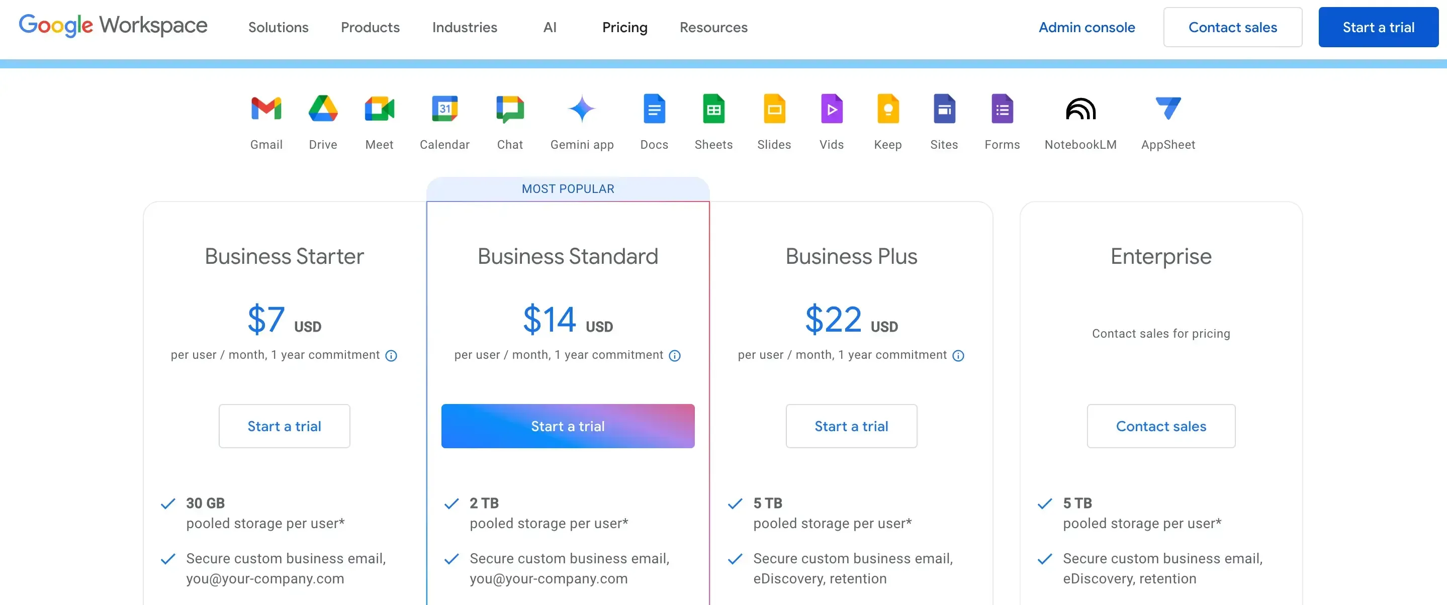 Google Workspace pricing Google Workspace pricing
