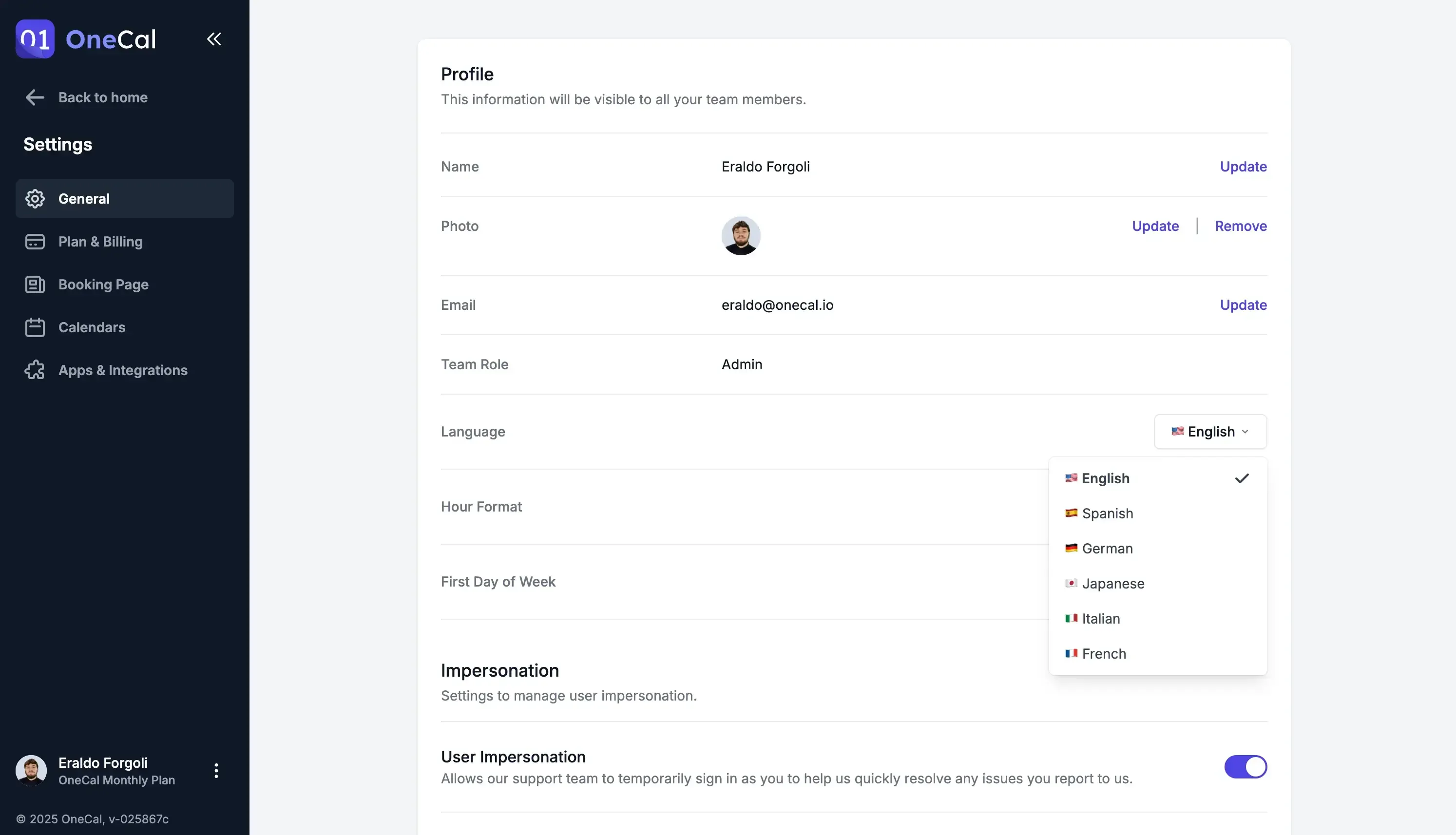 OneCal - Switch App Language OneCal - Switch App Language