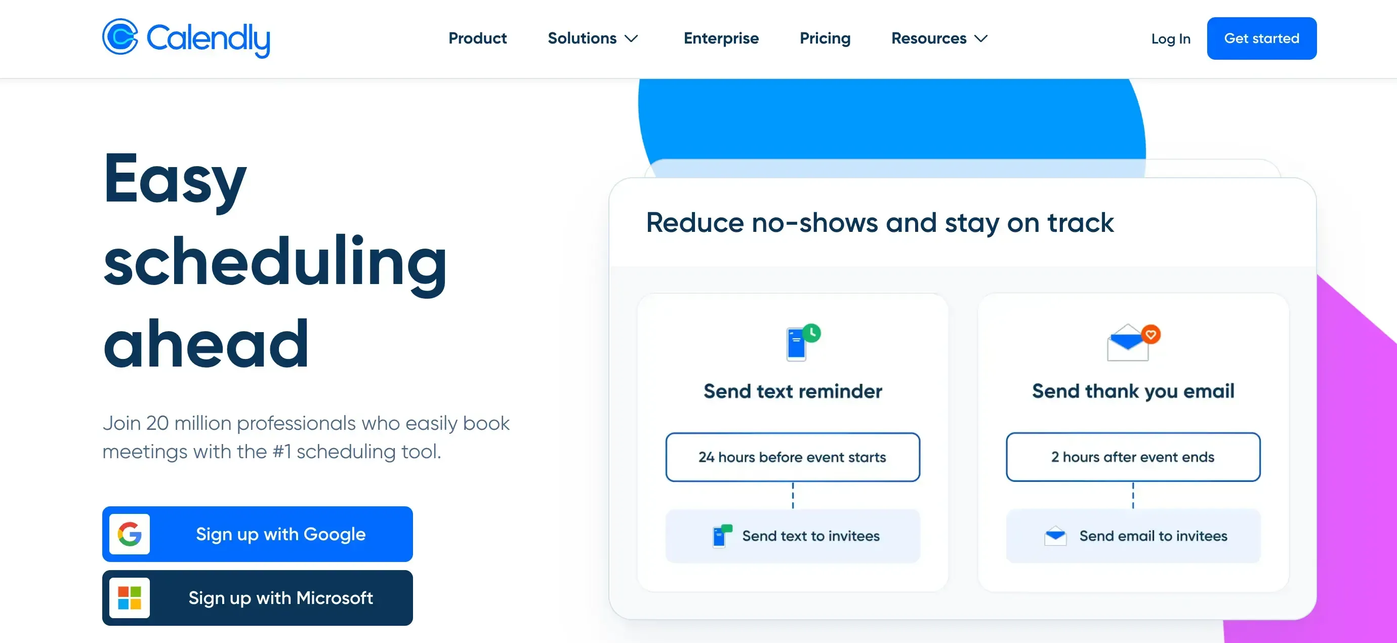 Calendly landing page