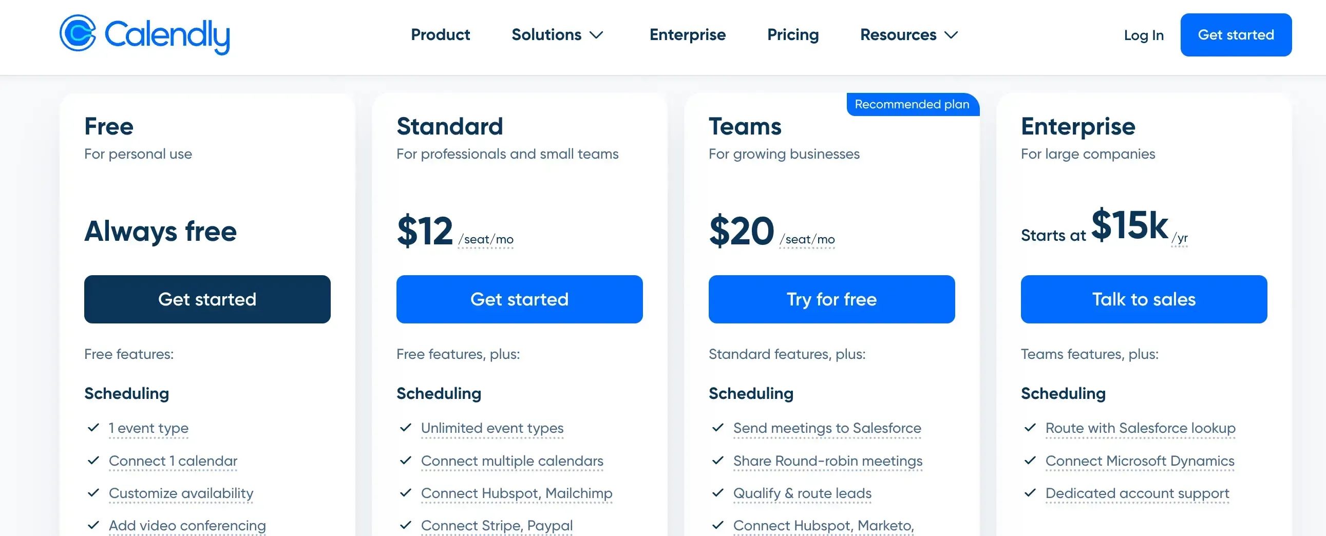 Calendly pricing Calendly pricing