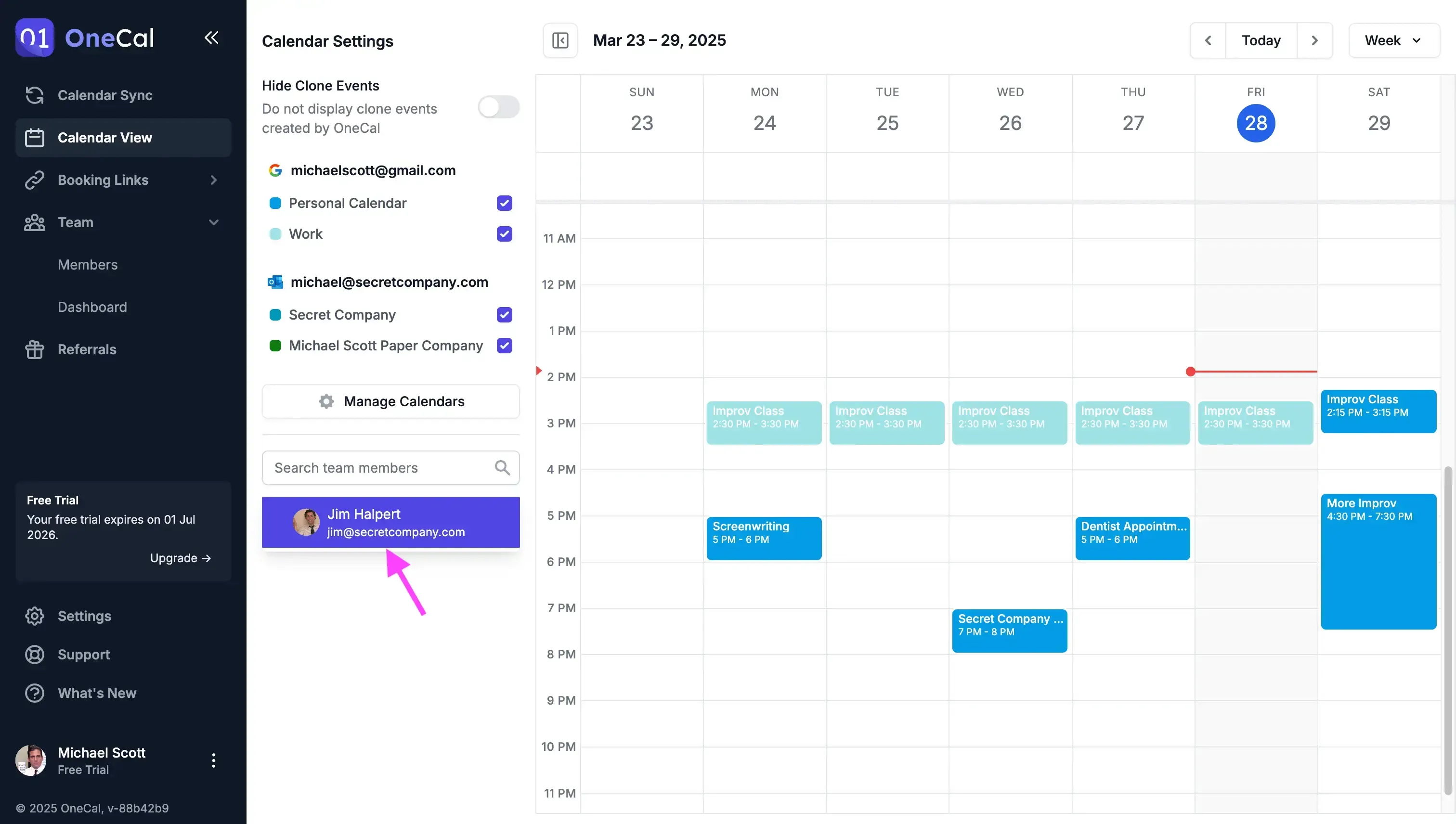 Calendar View - search for your team members by name or email Calendar View - search for your team members by name or email