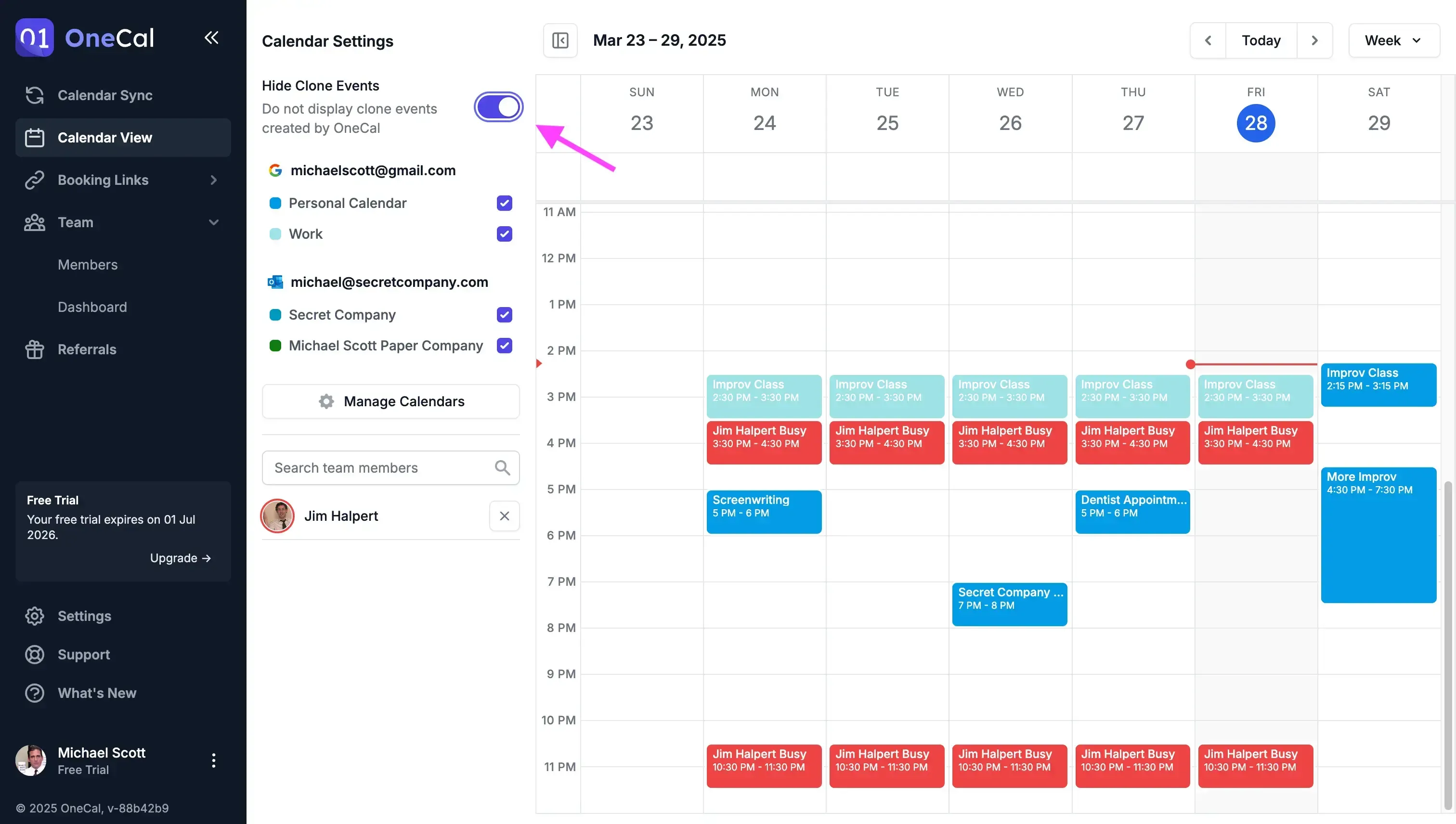 OneCal Calendar View - Hide Clone Events OneCal Calendar View - Hide Clone Events