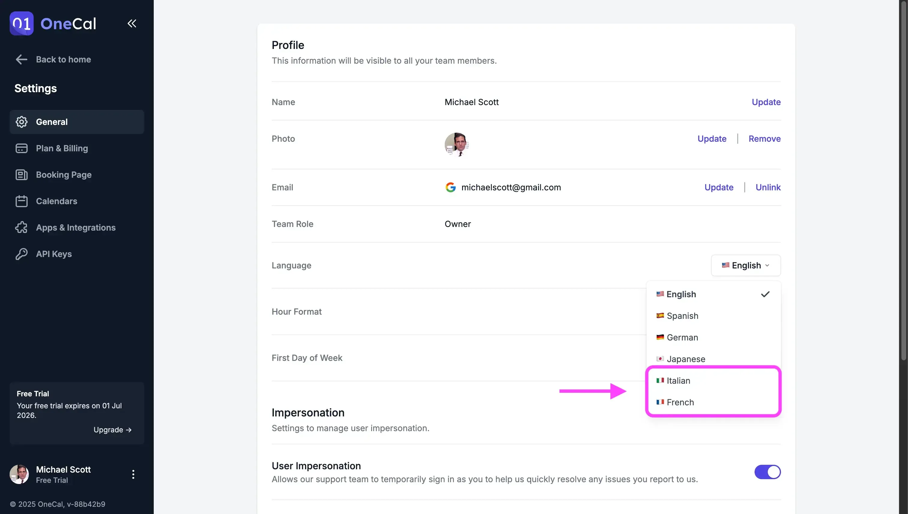 Add support for French and Italian languages Add support for French and Italian languages