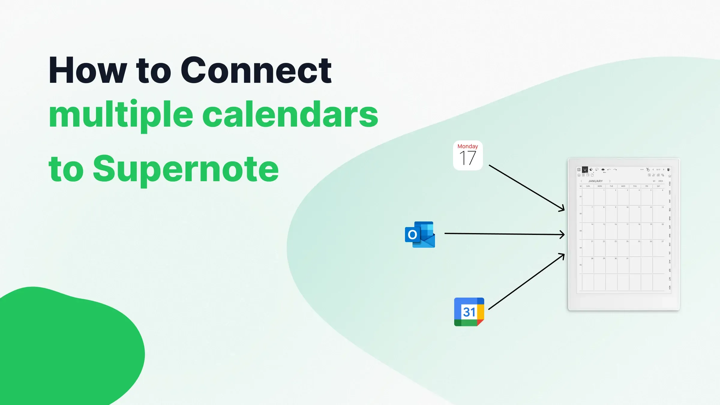 Wie man mehrere Kalender mit dem Supernote-Tablet verbindet