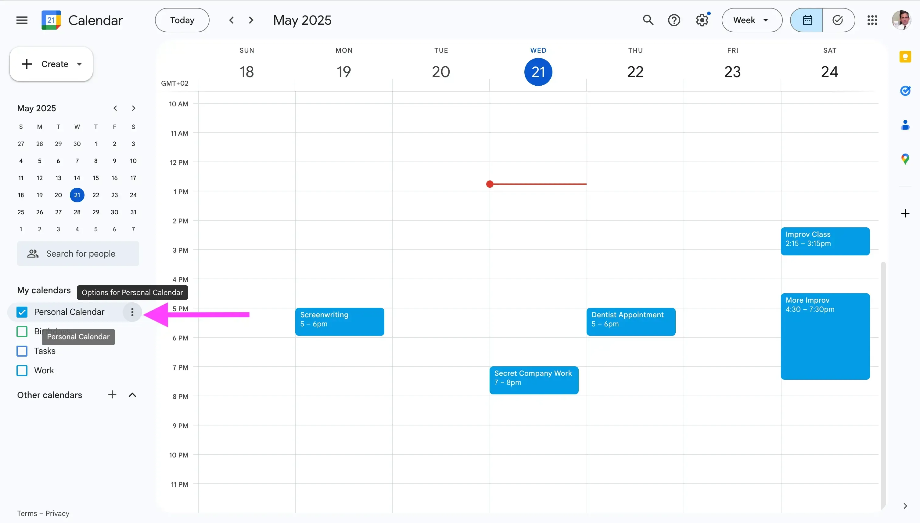 Google Calendar Options Google Calendar Options