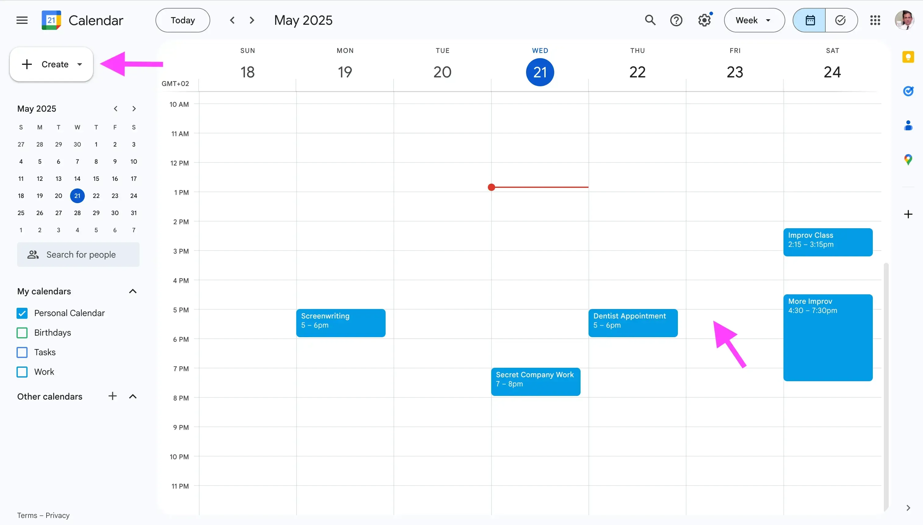 Google Calendar - Create event Google Calendar - Create event