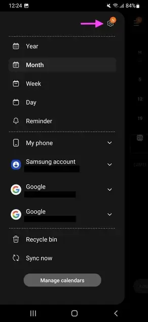 Step 3 - Click the gear icon Step 3 - Click the gear icon