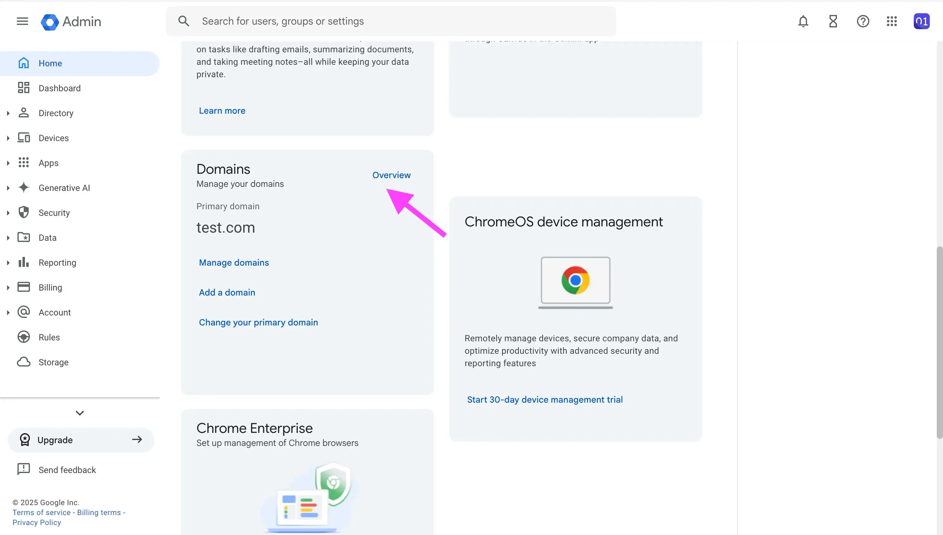 Google Workspace Admin - Click Domains Google Workspace Admin - Click Domains