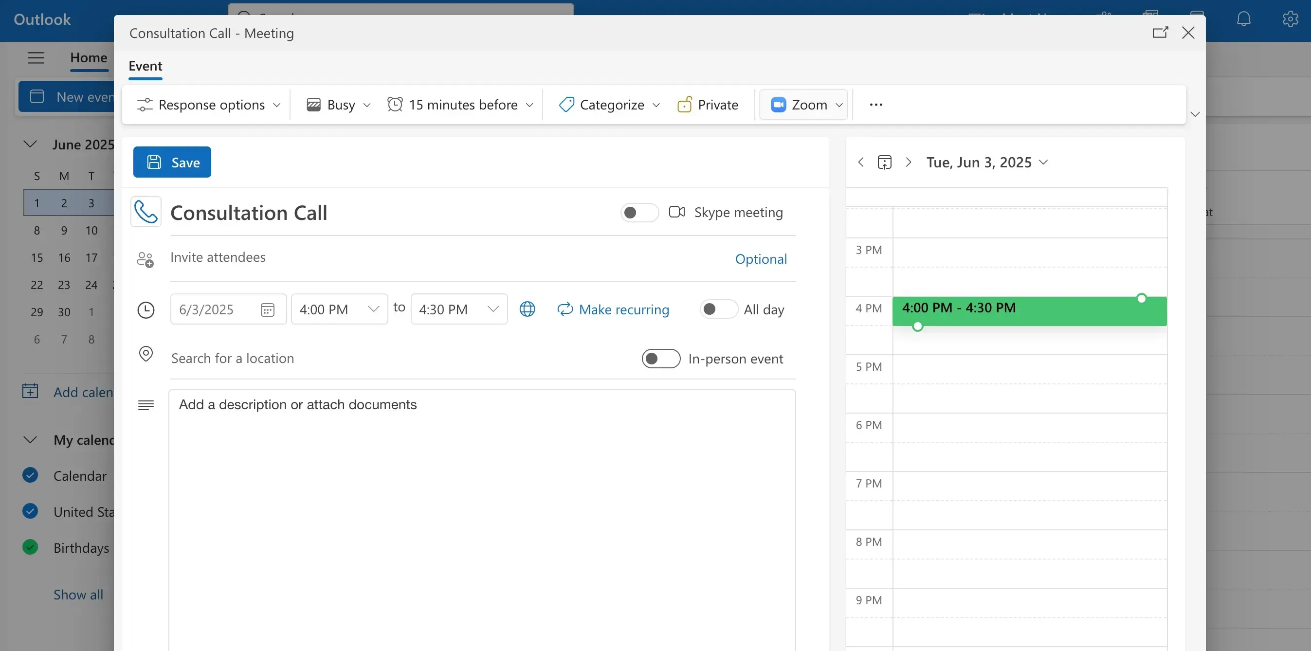 Consultation call outlook calendar Consultation call outlook calendar