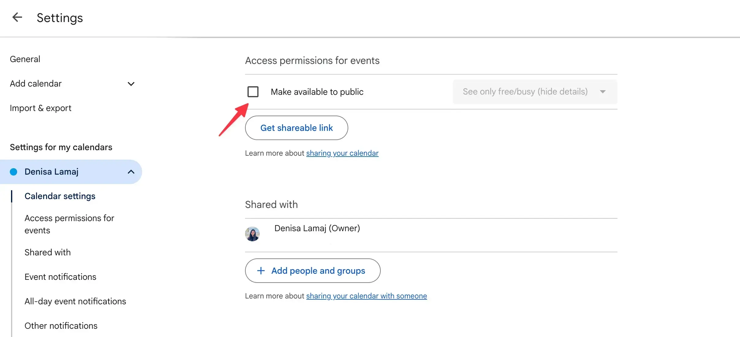 make google calendar private make google calendar private