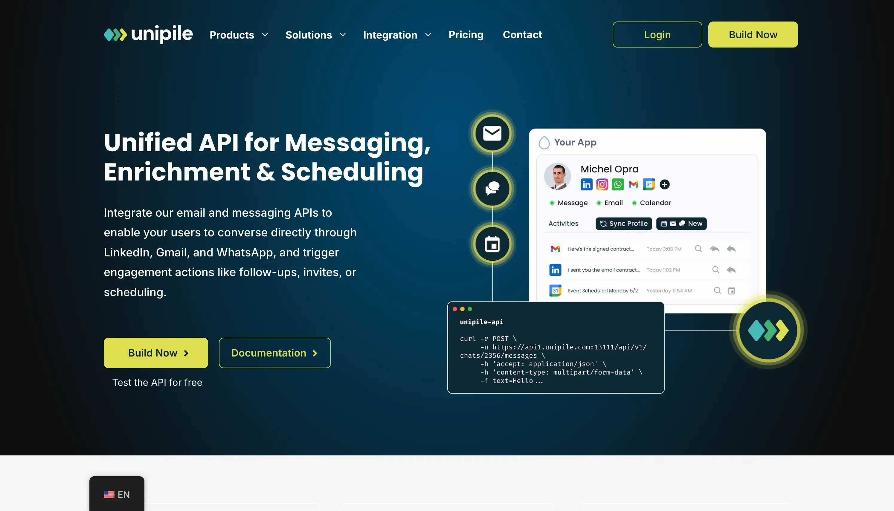 Unipile Landing Page Unipile Landing Page