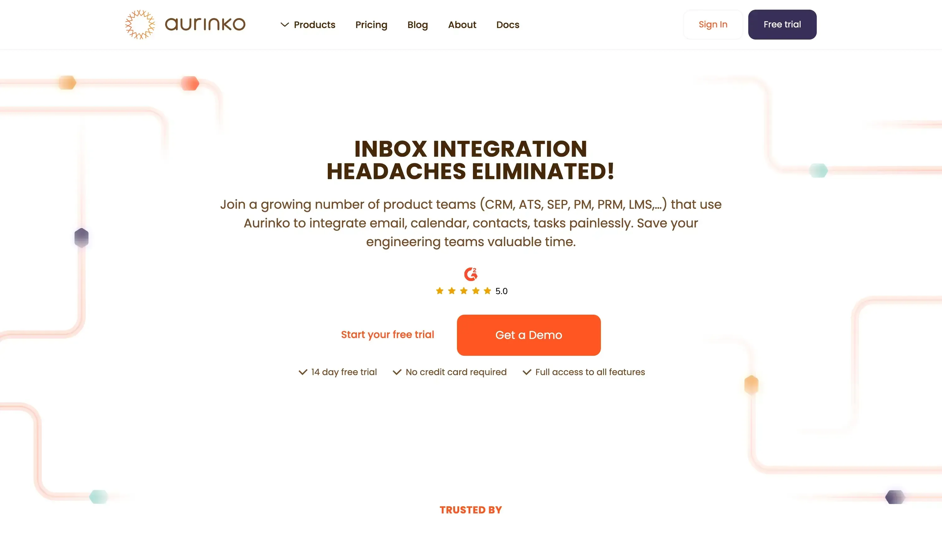 Aurinko Landing Page