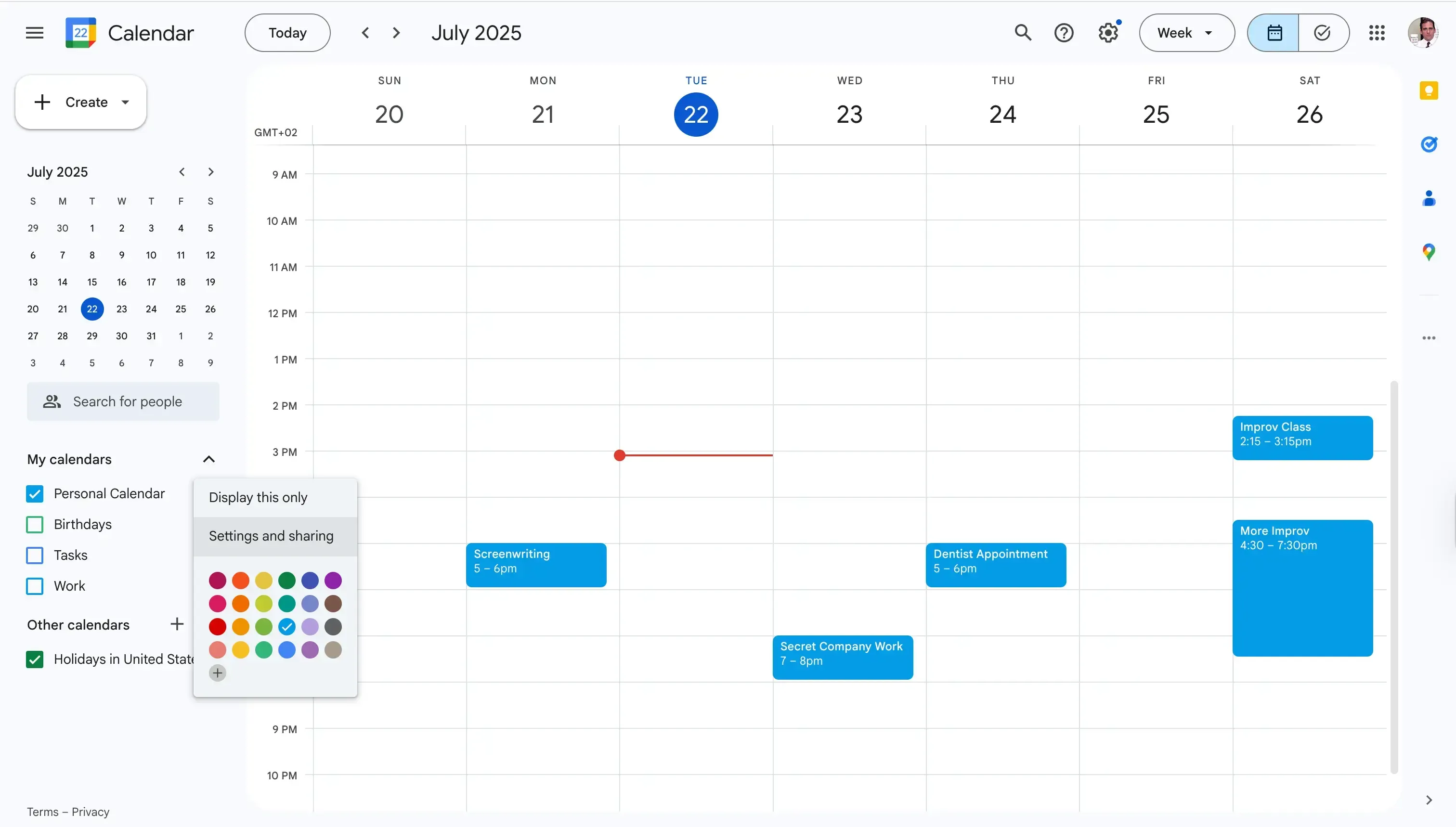 Google Calendar - Click Settings and Sharing Google Calendar - Click Settings and Sharing