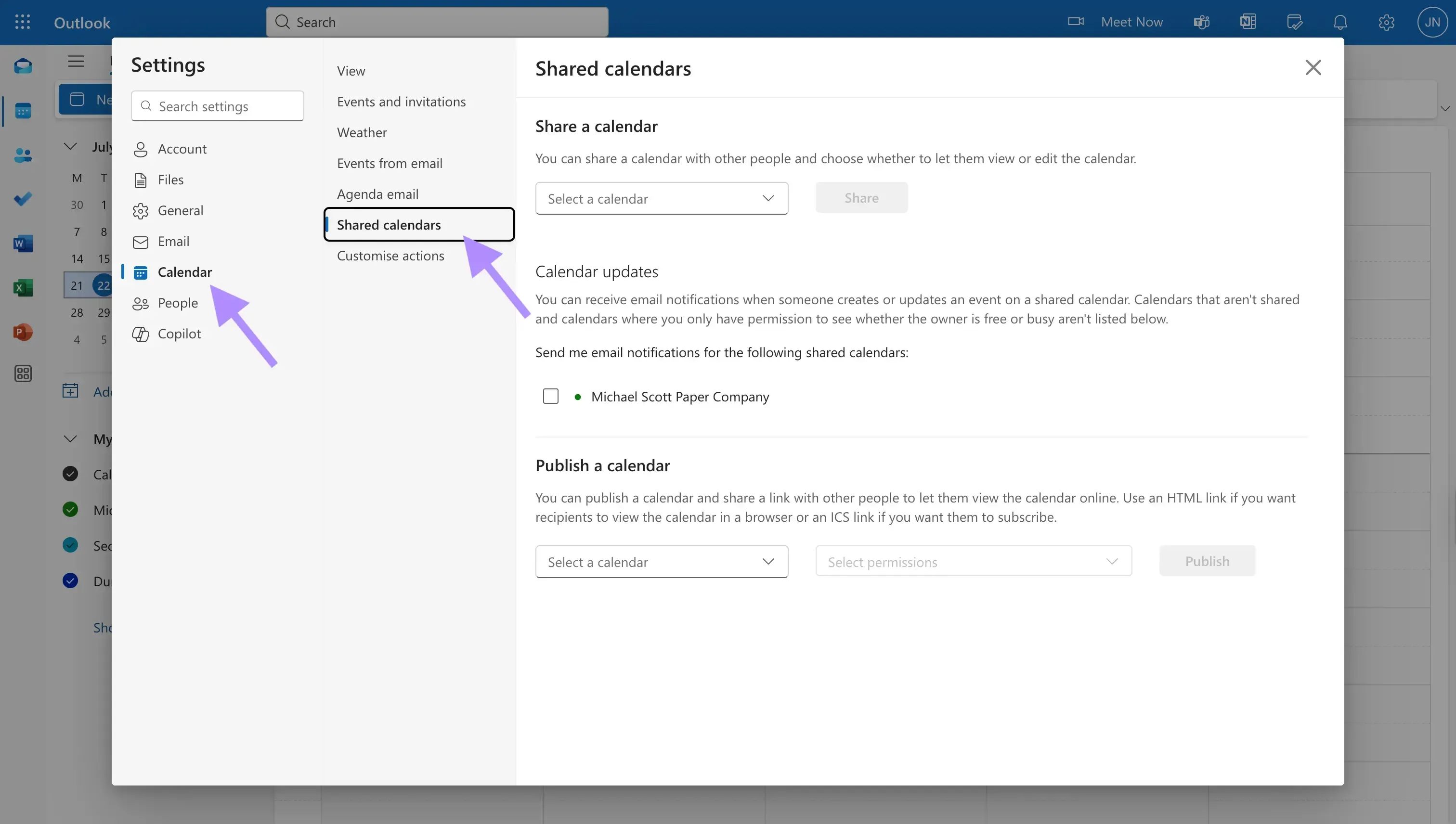 Outlook Calendar Settings Outlook Calendar Settings