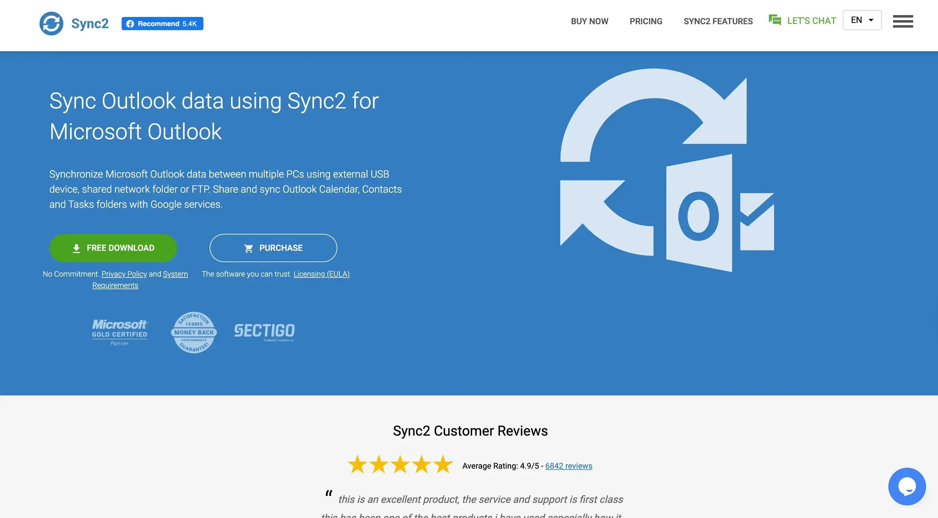 Sync2 Landing Page