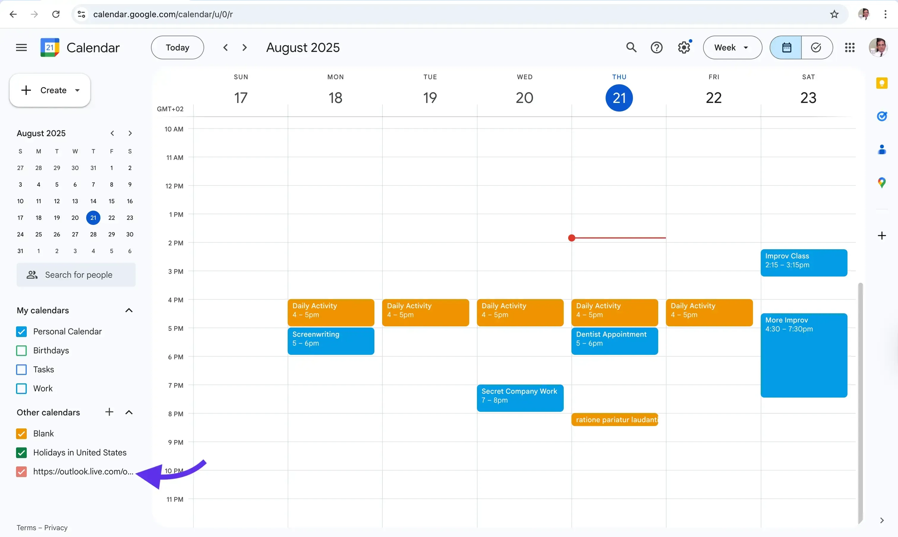 The Calendar was added