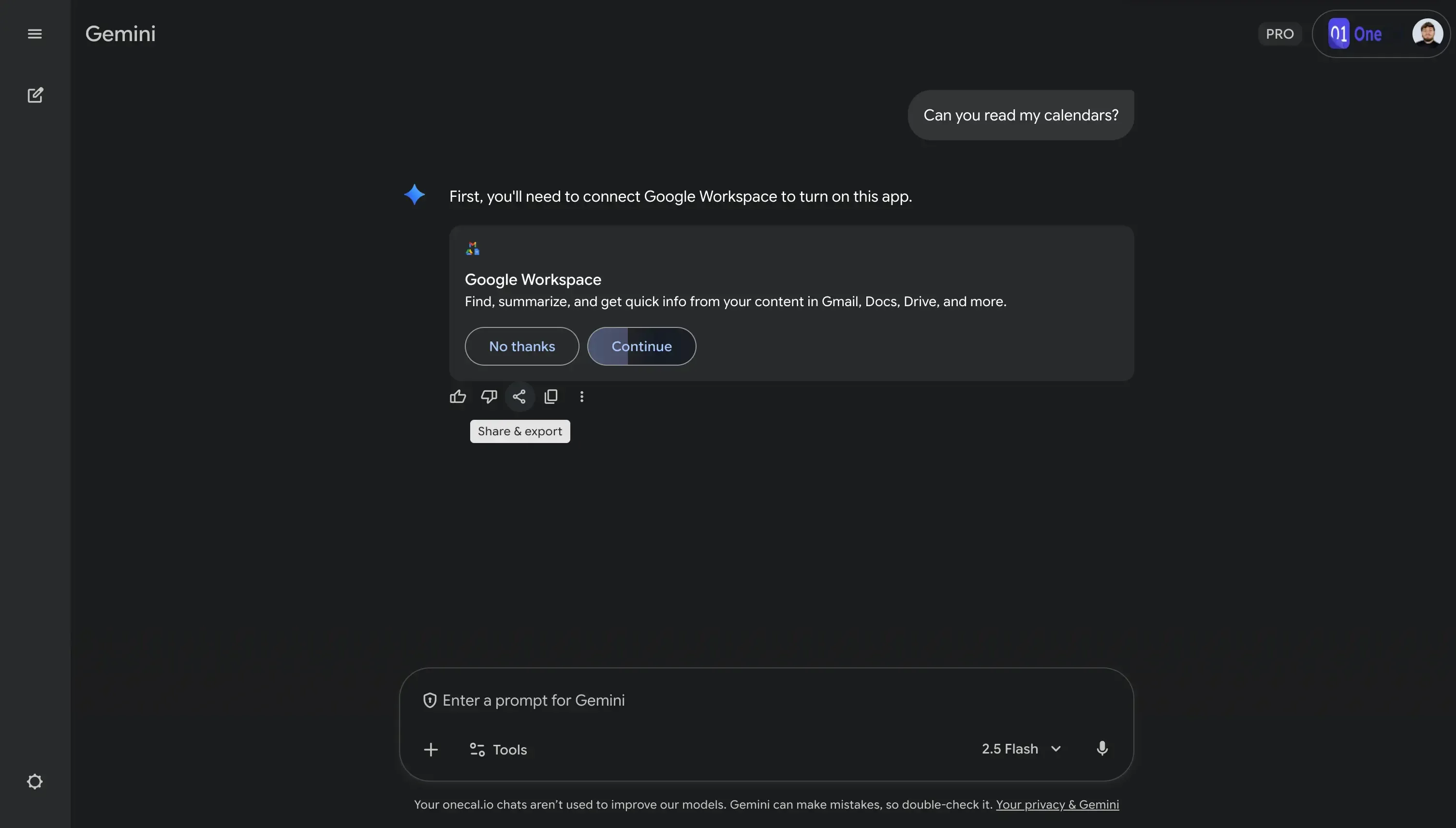 Gemini - can you read calendars question