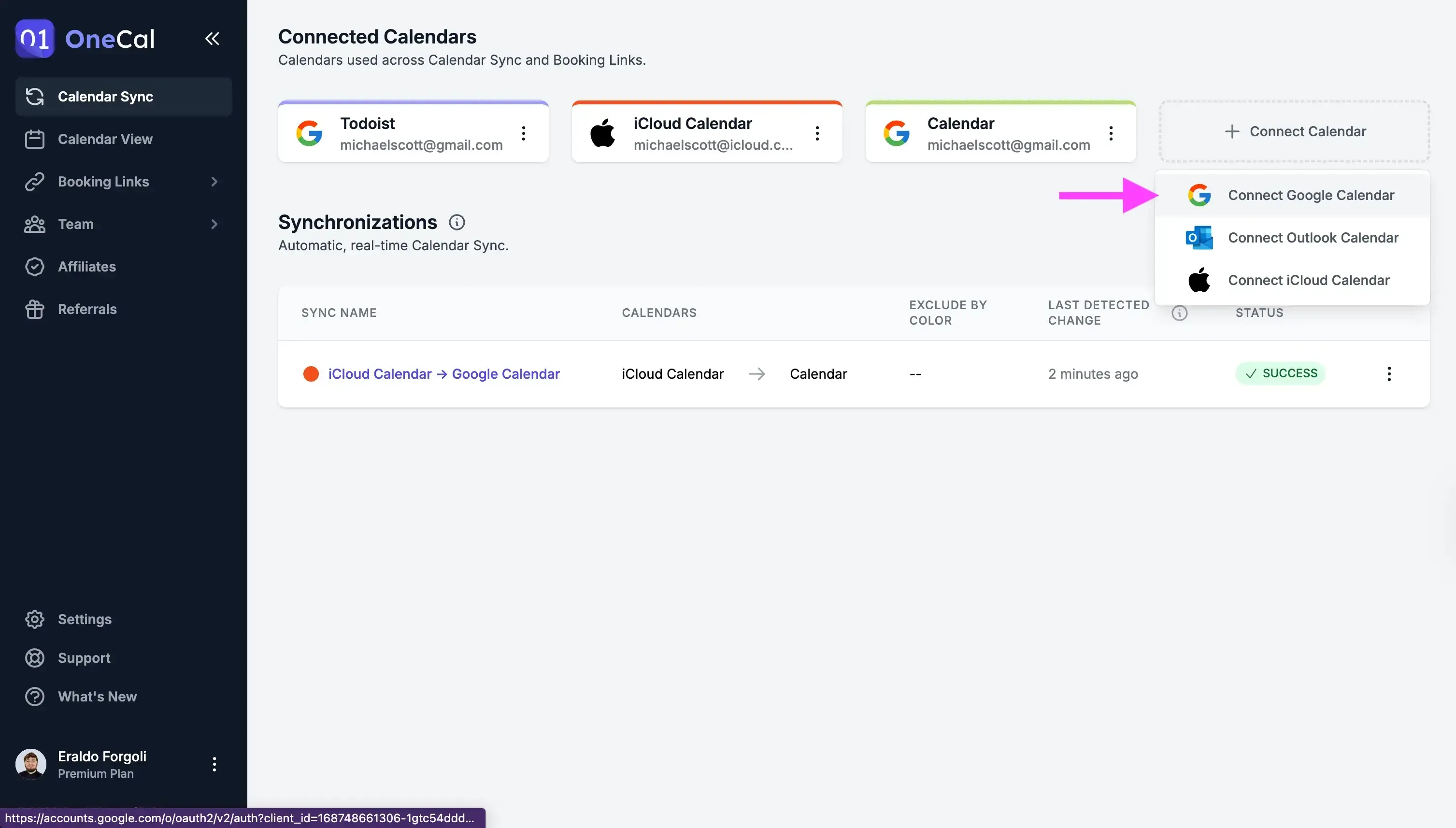 OneCal - Connect Google Calendar