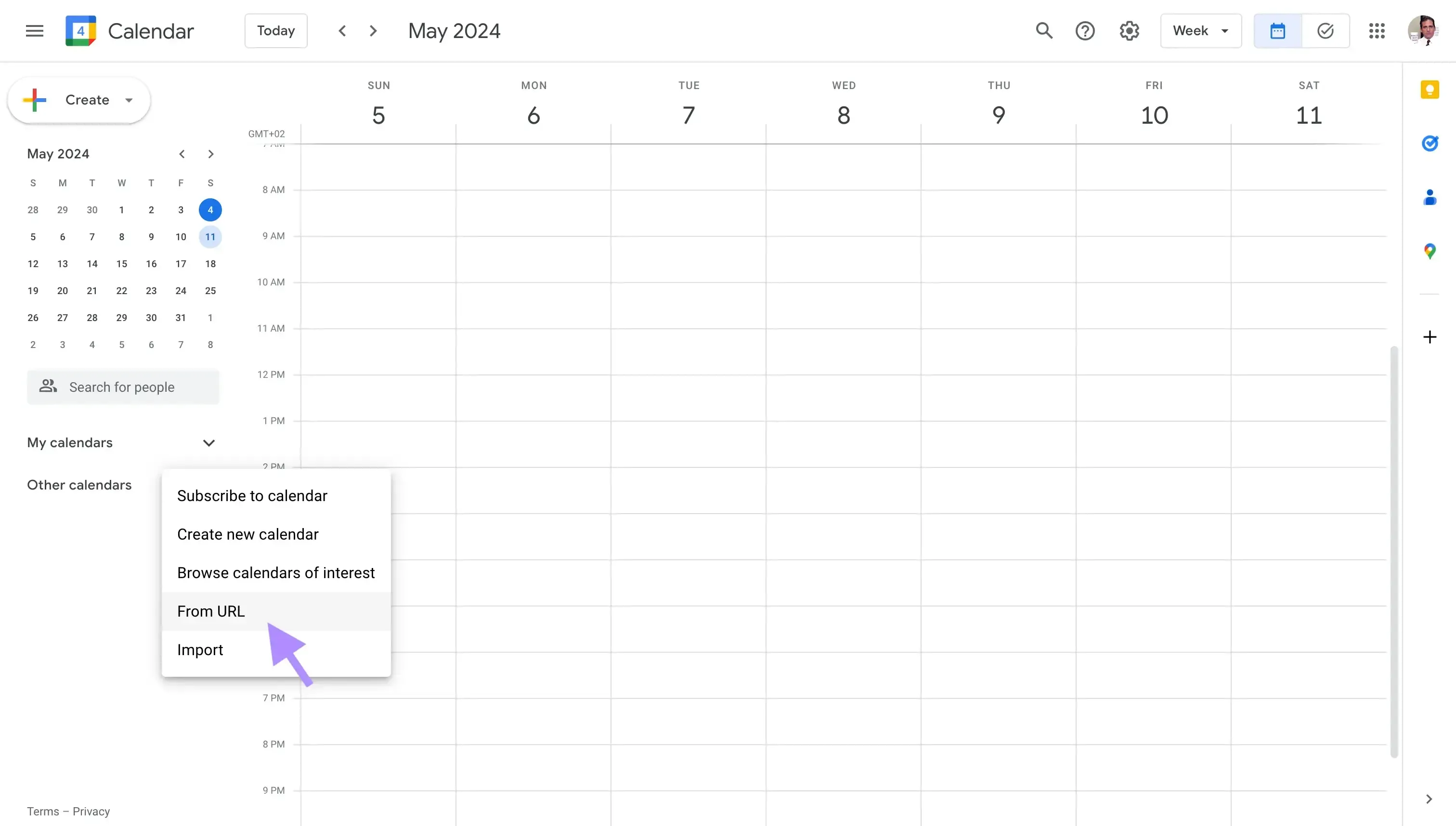 Google Calendar- From URL Google Calendar- From URL