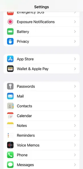 Settings app iphone Settings app iphone