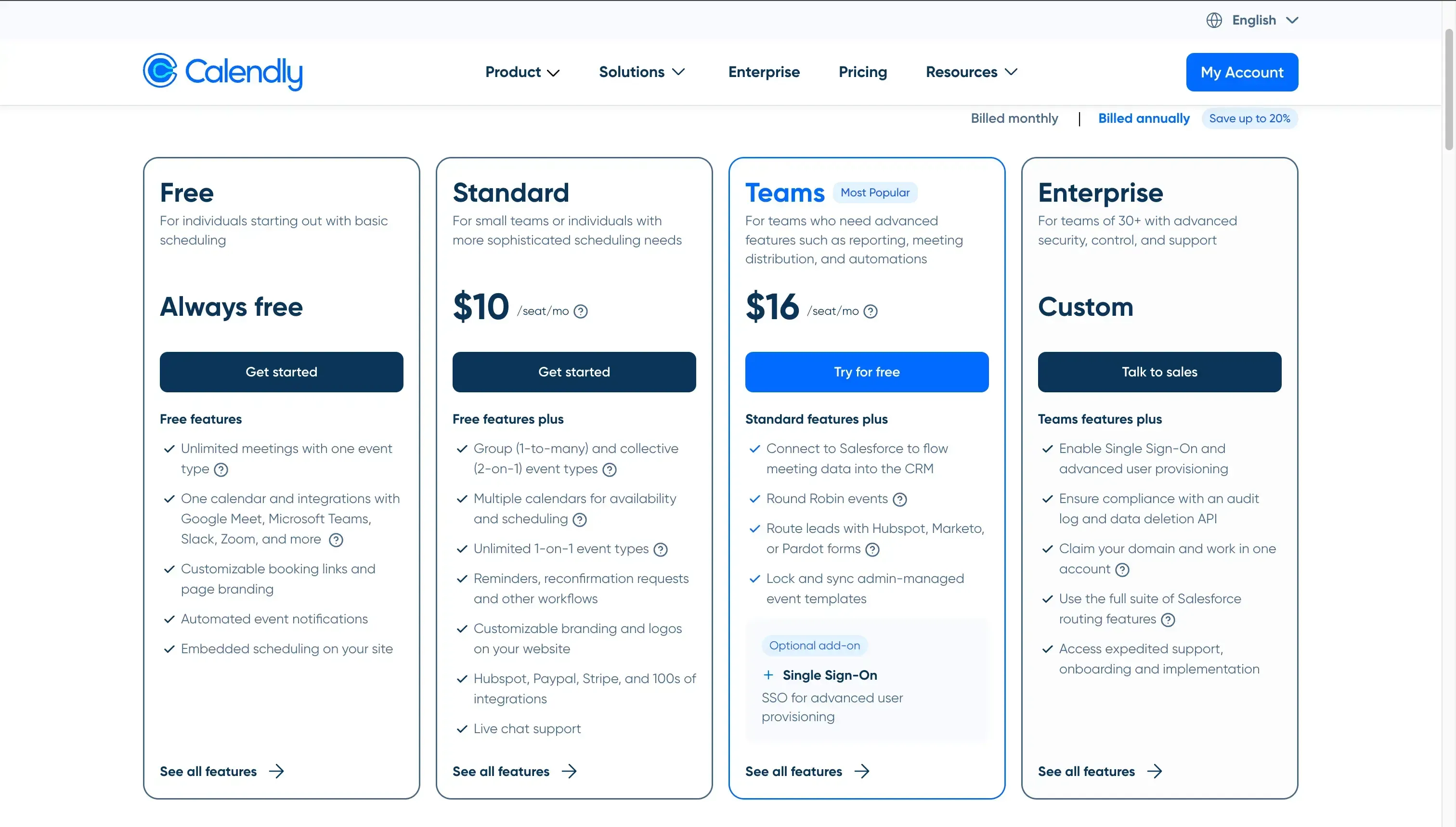 Calendly Pricing Page Calendly Pricing Page