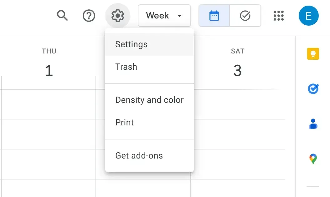 Settings on Google Calendar Settings on Google Calendar