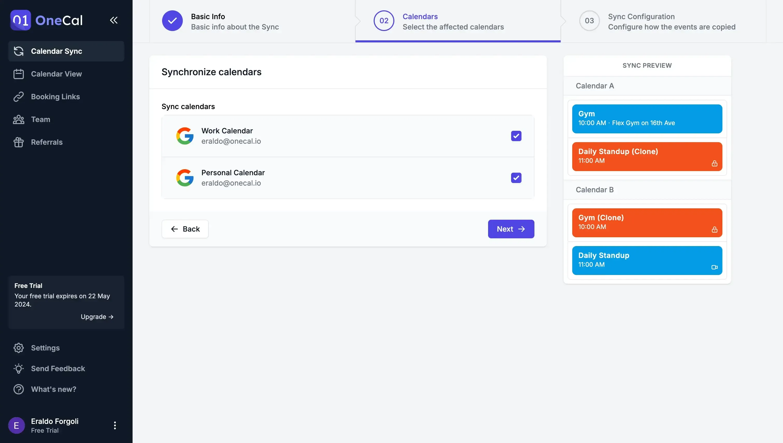 Select the Google Calendar to merge Select the Google Calendar to merge