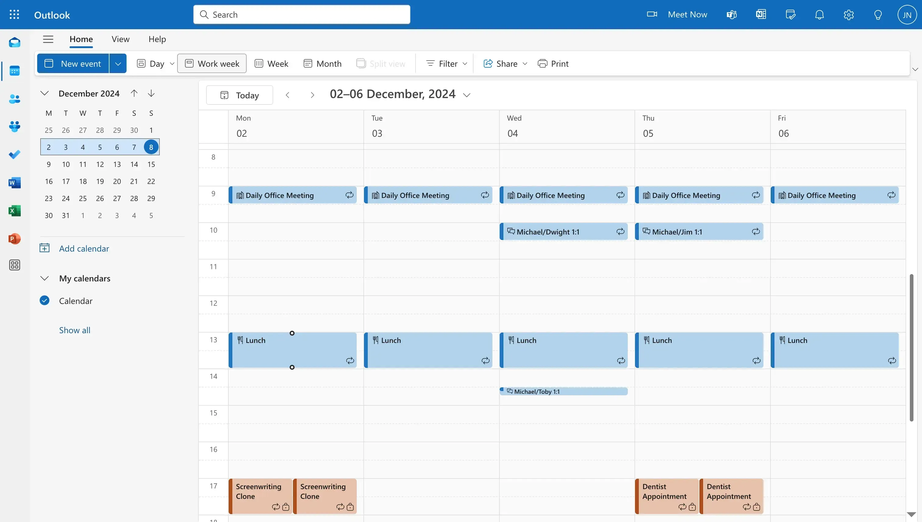 Outlook web app homepage Outlook web app homepage