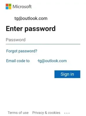 Sign in to Outlook